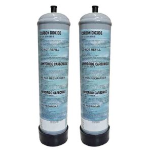 2 Bombole Co2 Monouso 600gr. Per Acquari Con Attacco M10x1