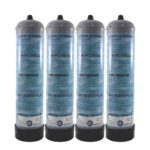 4 Bouteilles de CO2 jetables 600gr. pour aquariums avec culot M10x1