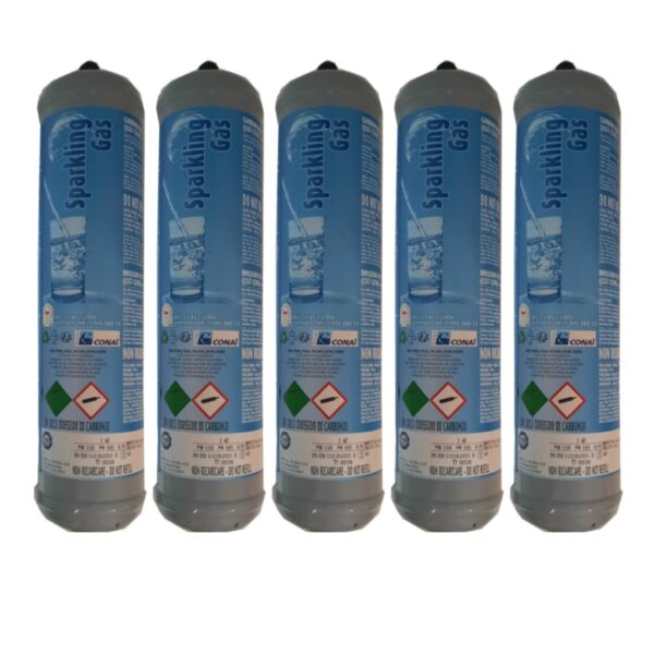 5 Bouteilles de CO2 jetable 600 gr. e290 pour les gazoducs M11X1