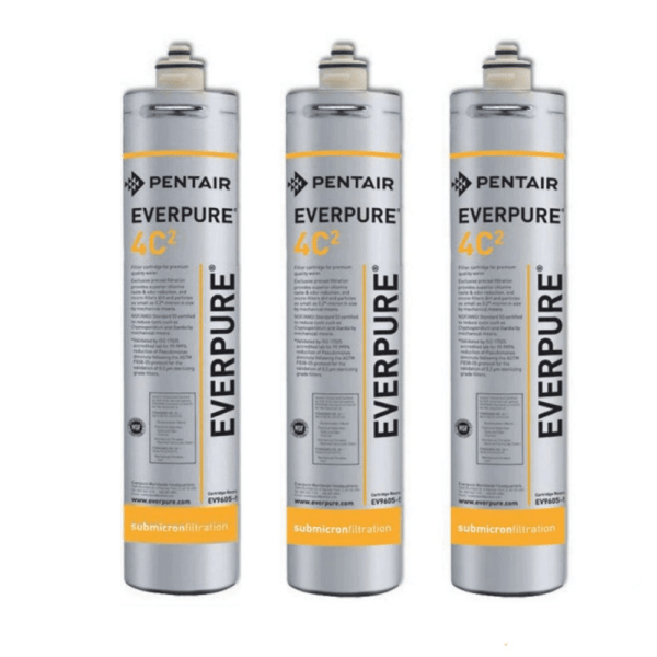 3 Filtres Antimicrobiens Everpure 4c2 0,5 Micron