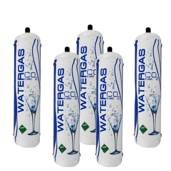 5 Bouteilles de CO2 jetable de 600 gr Watergas de gaz d'eau avec raccordement M11x1 pour l'eau gazeuse e290