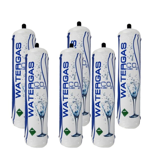 6 Bouteilles de CO2 jetable de 600 gr Watergas de gaz d'eau avec raccordement M11x1 pour l'eau gazeuse e290