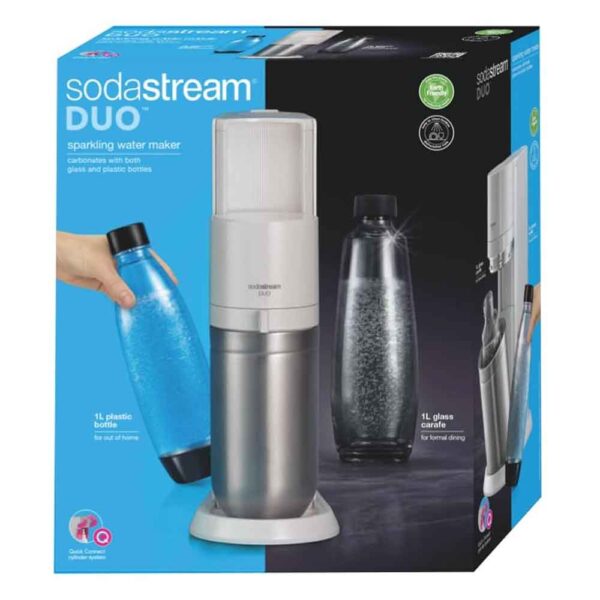 Sodastream Duo Gaz De Table Avec Double Bouteille De 1 Litre Blanc